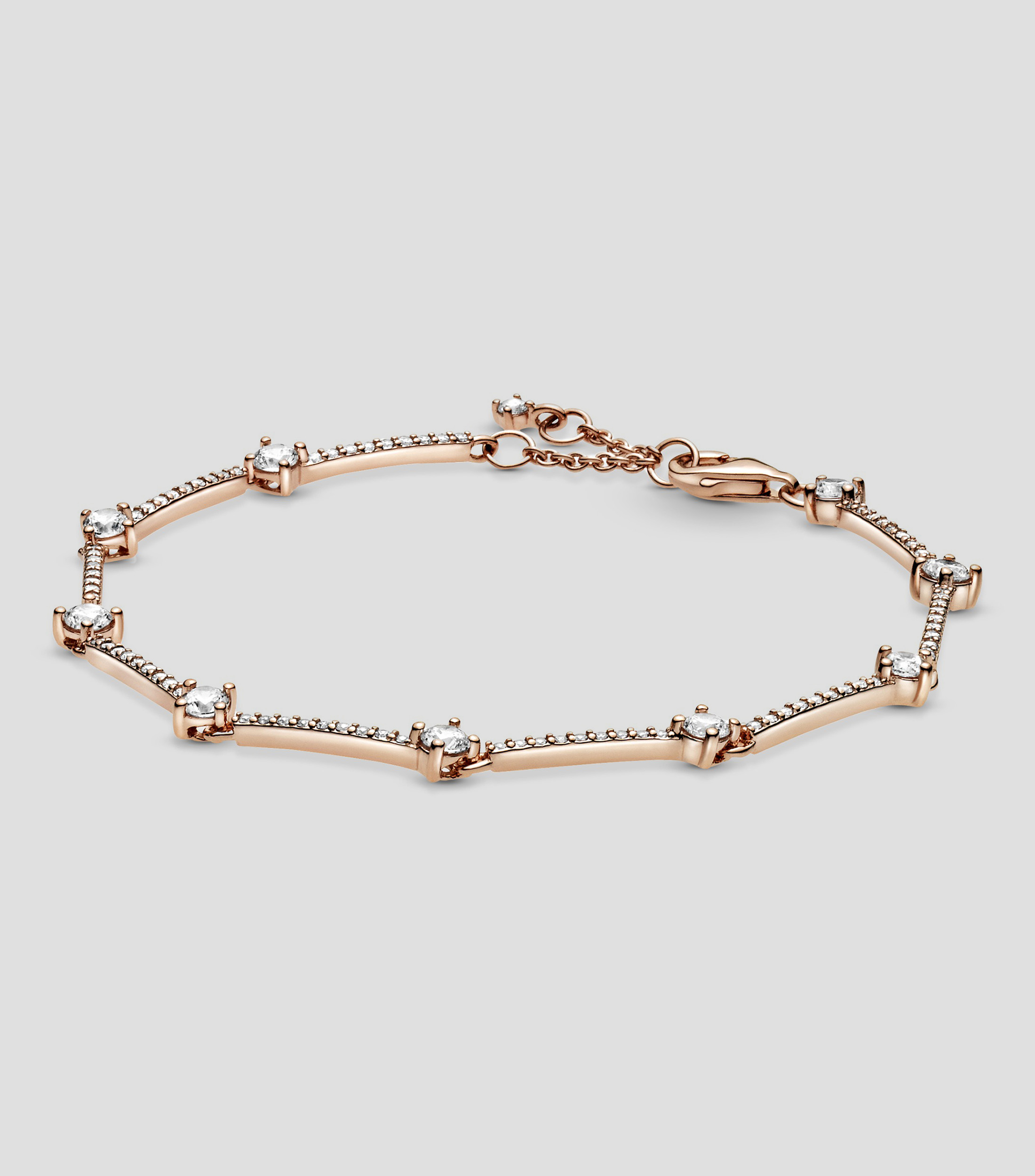 Brazalete Rosa con Zirconias Mujer